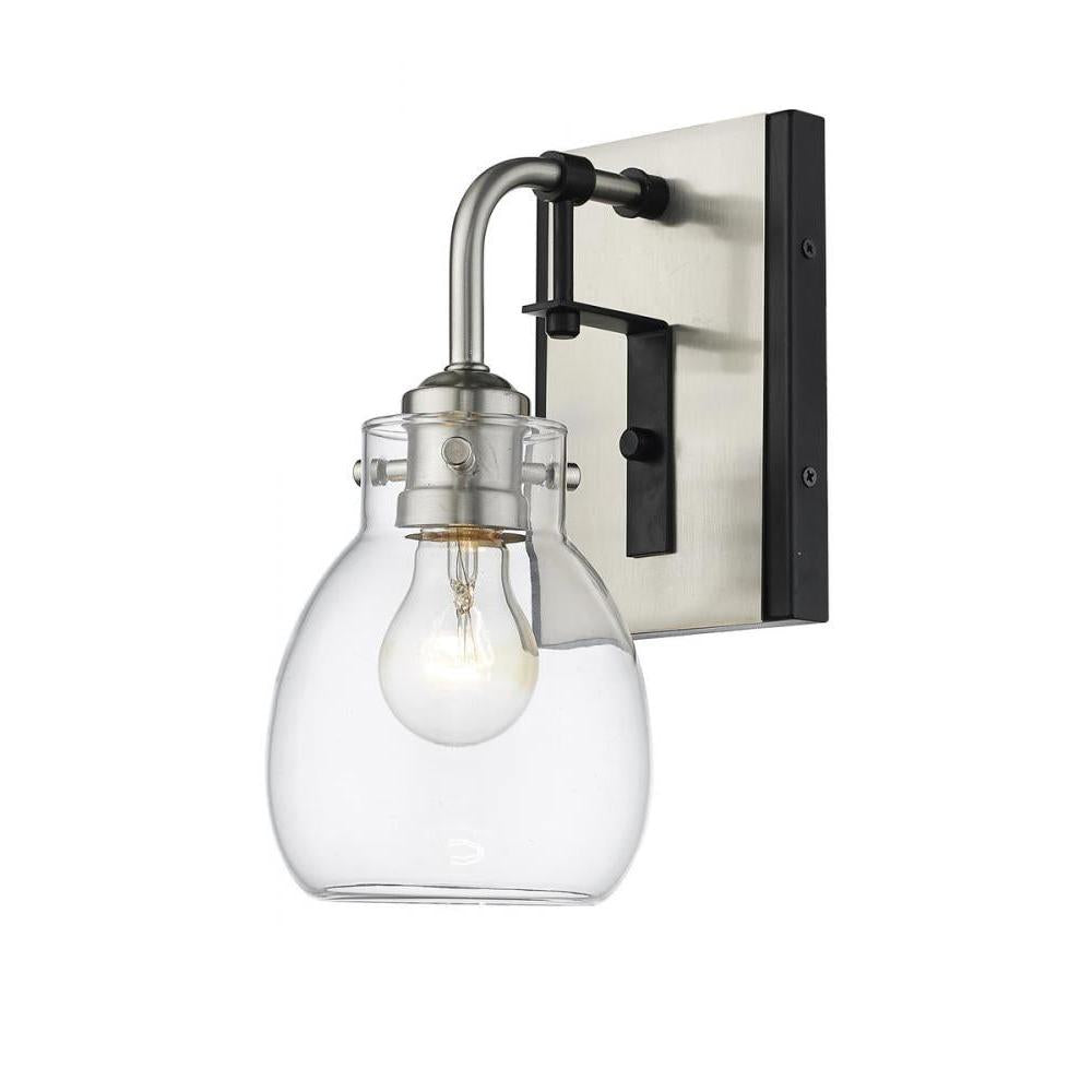 1 Light Wall Sconce-Clear