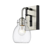 1 Light Wall Sconce-Clear
