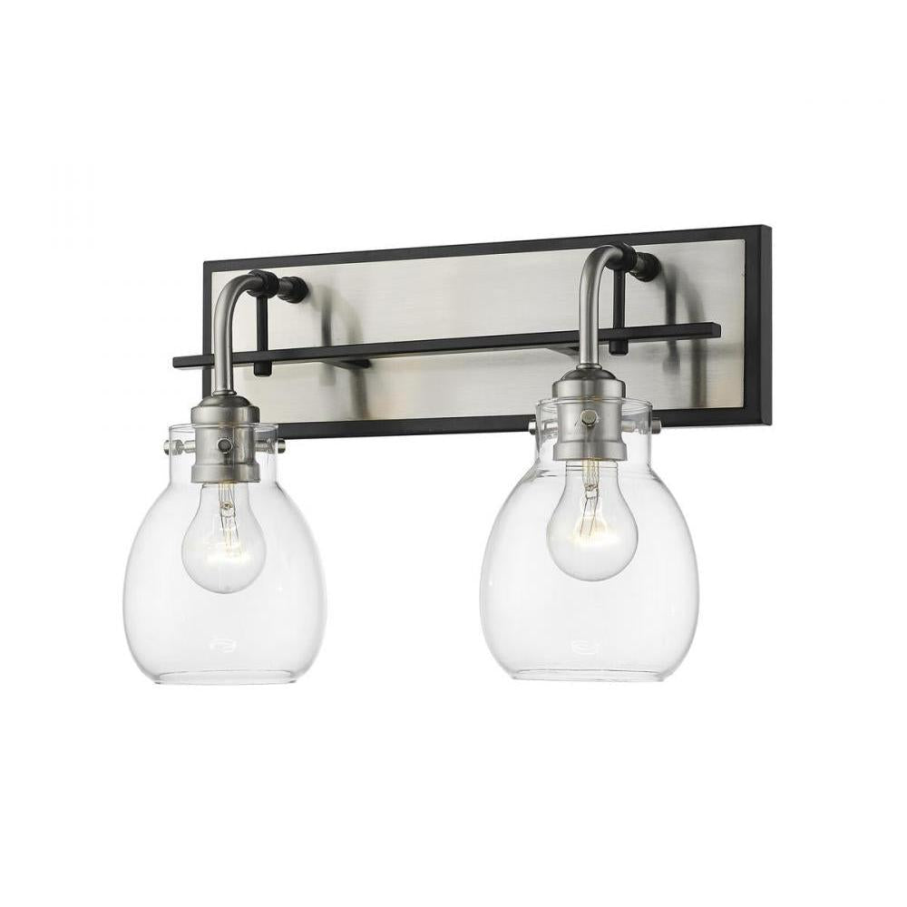 2 Light Wall Sconce-Clear