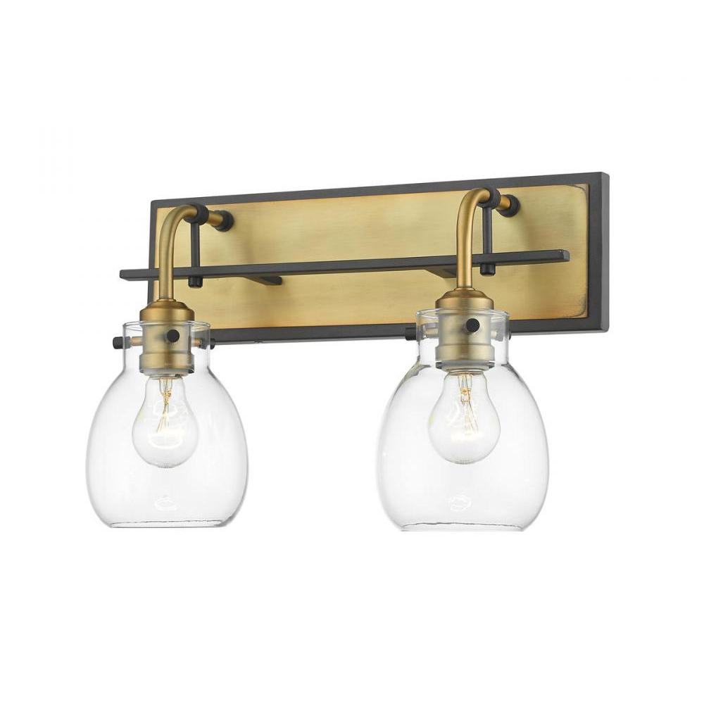 2 Light Wall Sconce-Clear