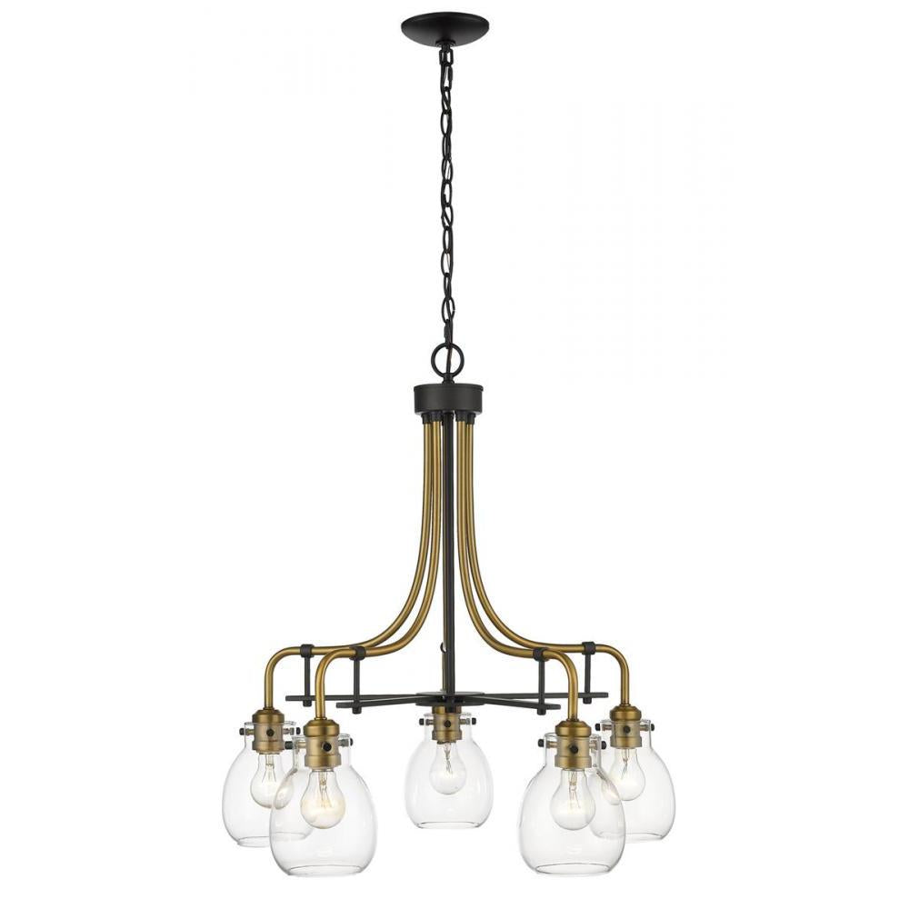 5 Light Chandelier-Clear
