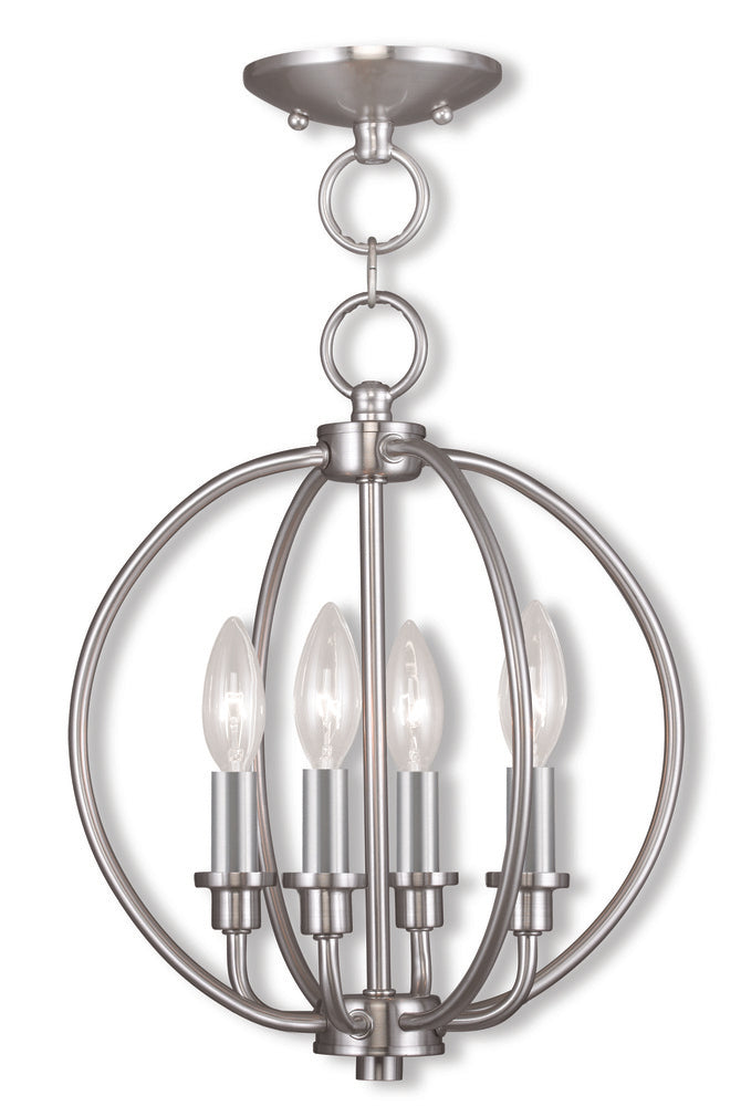 Livex Lighting MILANIA 4664-91 Pendant Transitional - Brushed Nickel