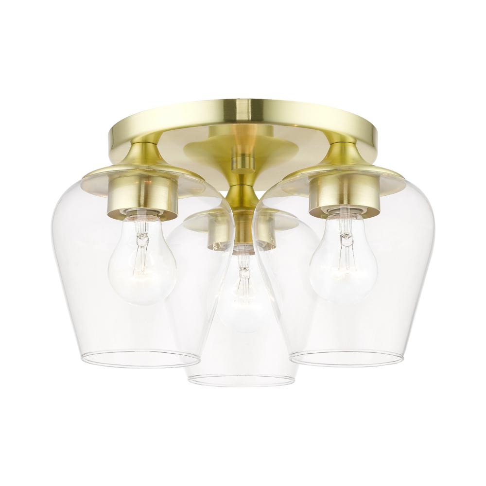 Livex Lighting 46723-12 Flush Mount Traditional - Brass