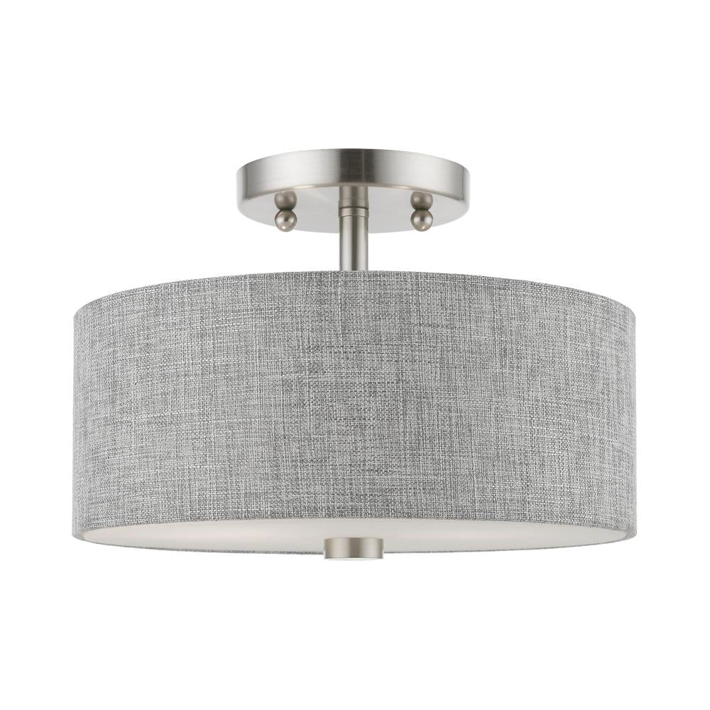 Livex Lighting 46741-91 Flush Mount Traditional - Nickel