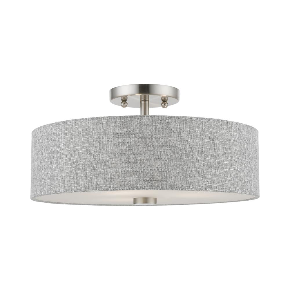 Livex Lighting 46743-91 Flush Mount Traditional - Nickel