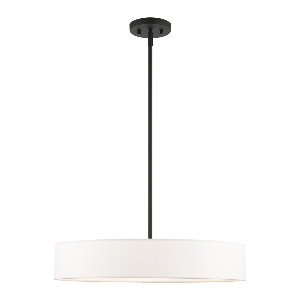 Livex Lighting VENLO 46924-04 Pendant Contemporary - Black With Brushed Nickel Accents