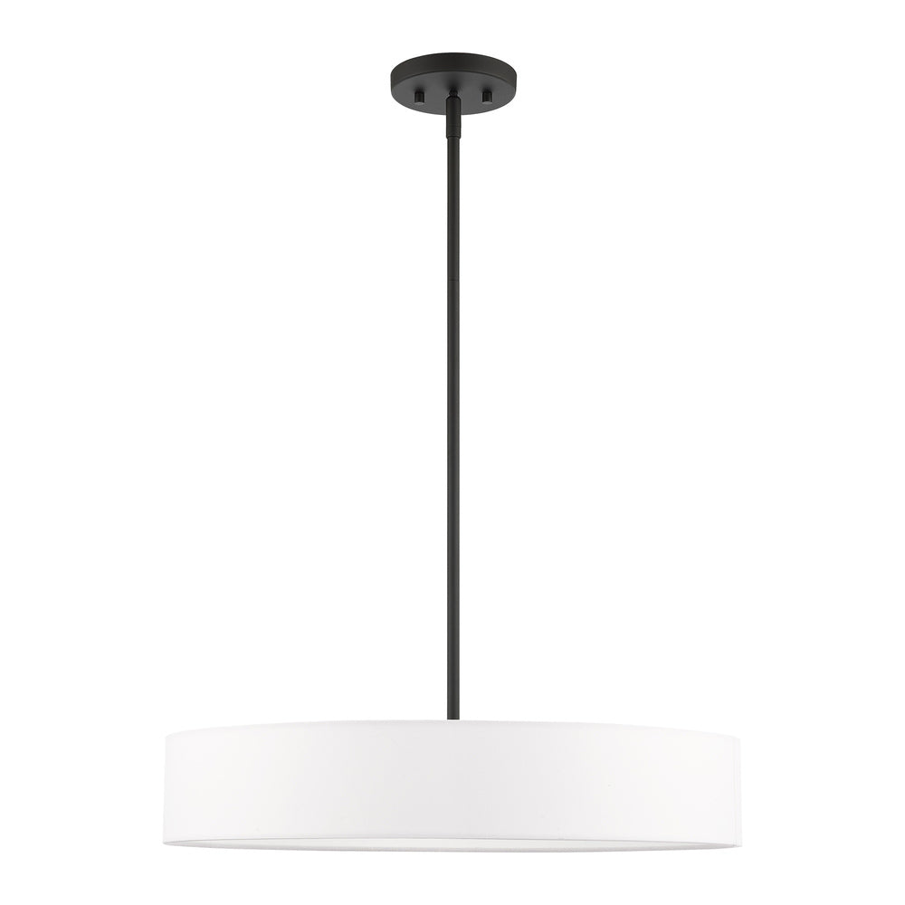 Livex Lighting VENLO 46924-04 Pendant Contemporary - Black With Brushed Nickel Accents