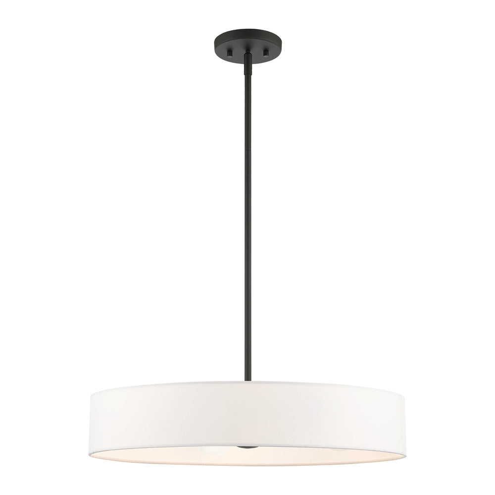 Livex Lighting VENLO 46924-04 Pendant Contemporary - Black With Brushed Nickel Accents