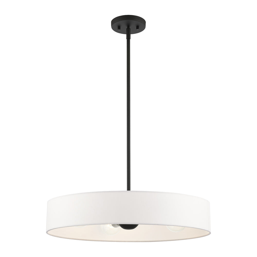 Livex Lighting VENLO 46924-04 Pendant Contemporary - Black With Brushed Nickel Accents