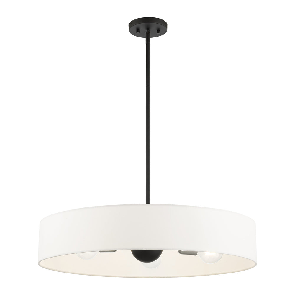 Livex Lighting VENLO 46925-04 Pendant Contemporary - Black With Brushed Nickel Accents