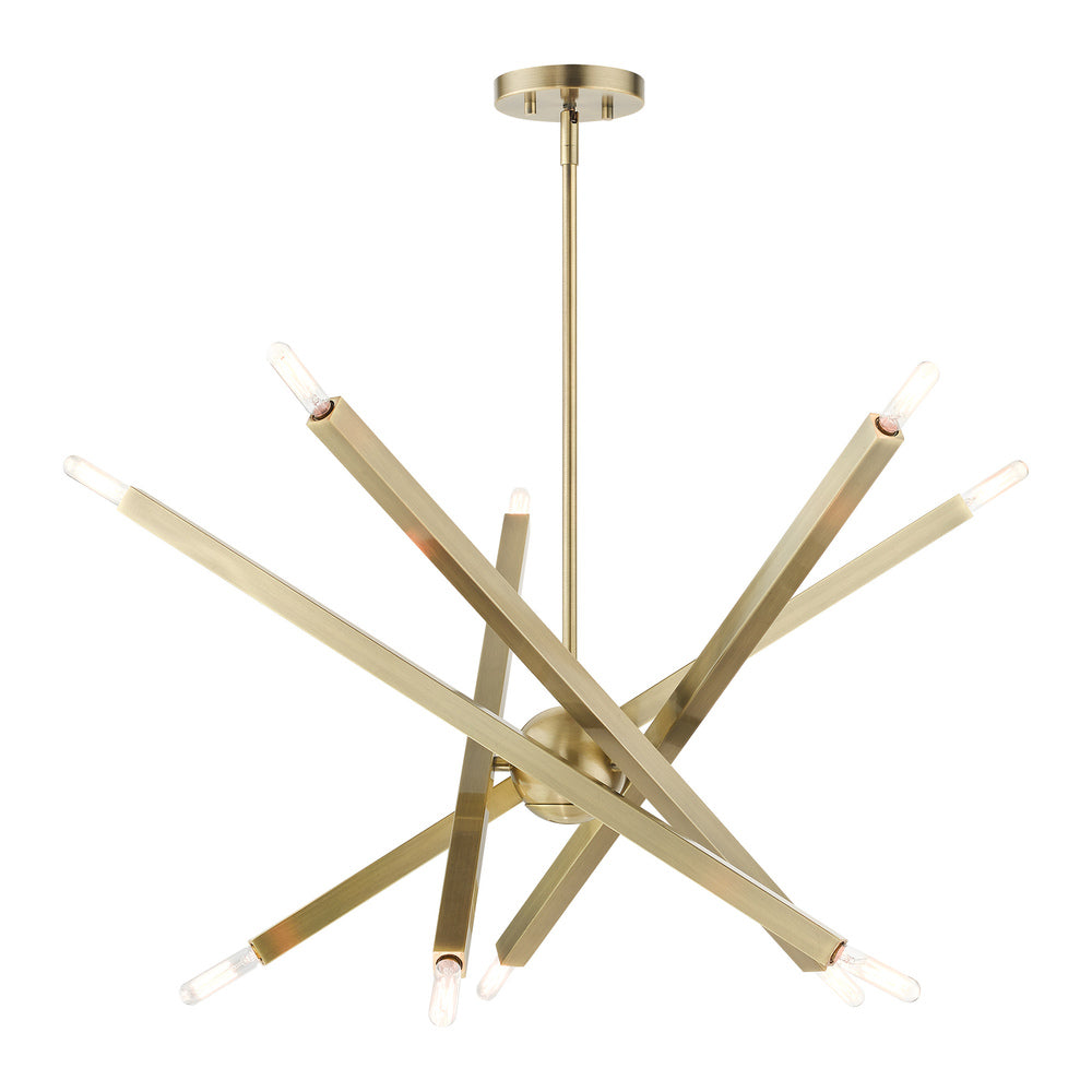 Livex Lighting MONACO 46986-01 Chandelier Modern - Antique Brass