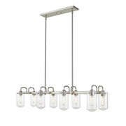 8 Light Linear Chandelier-Clear