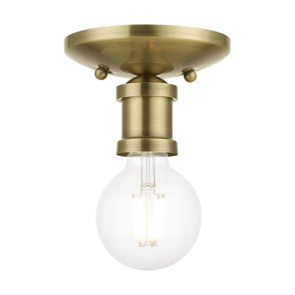 Livex Lighting 47160-01 Flush Mount Traditional - Antique Brass