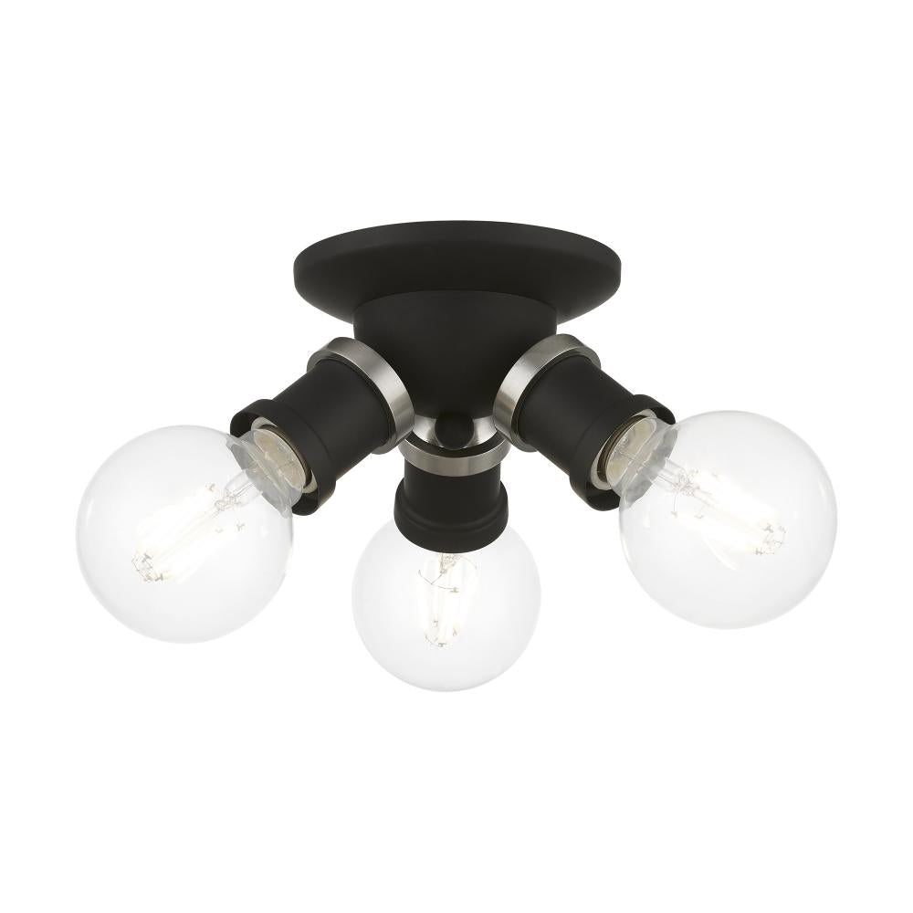 Livex Lighting 47169-04 Flush Mount Traditional - Black