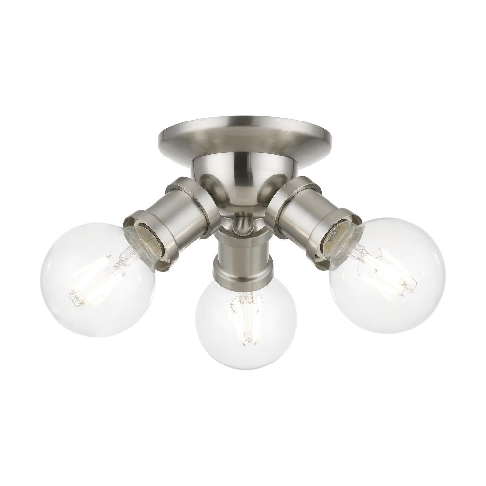 Livex Lighting 47169-91 Flush Mount Traditional - Nickel