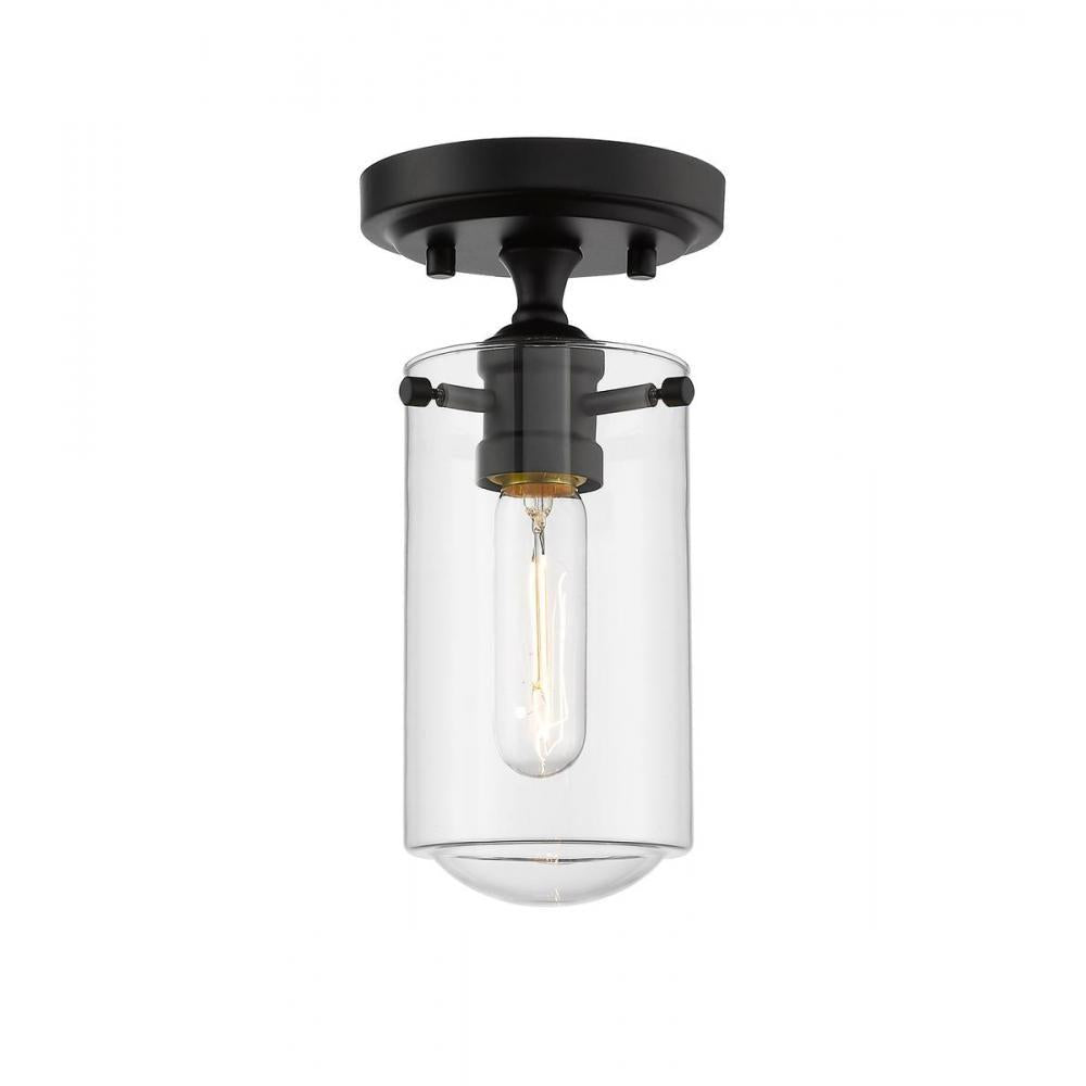 1 Light Flush Mount Light-Clear
