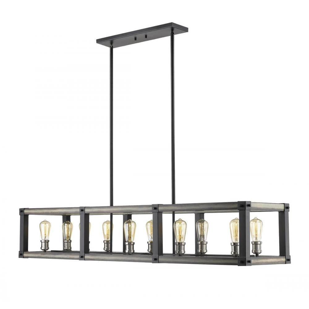 10 Light Linear Chandelier