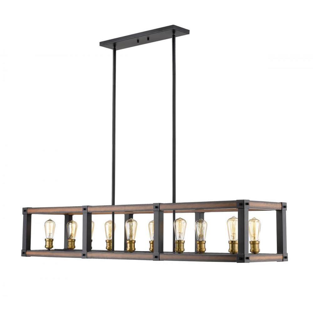 10 Light Linear Chandelier