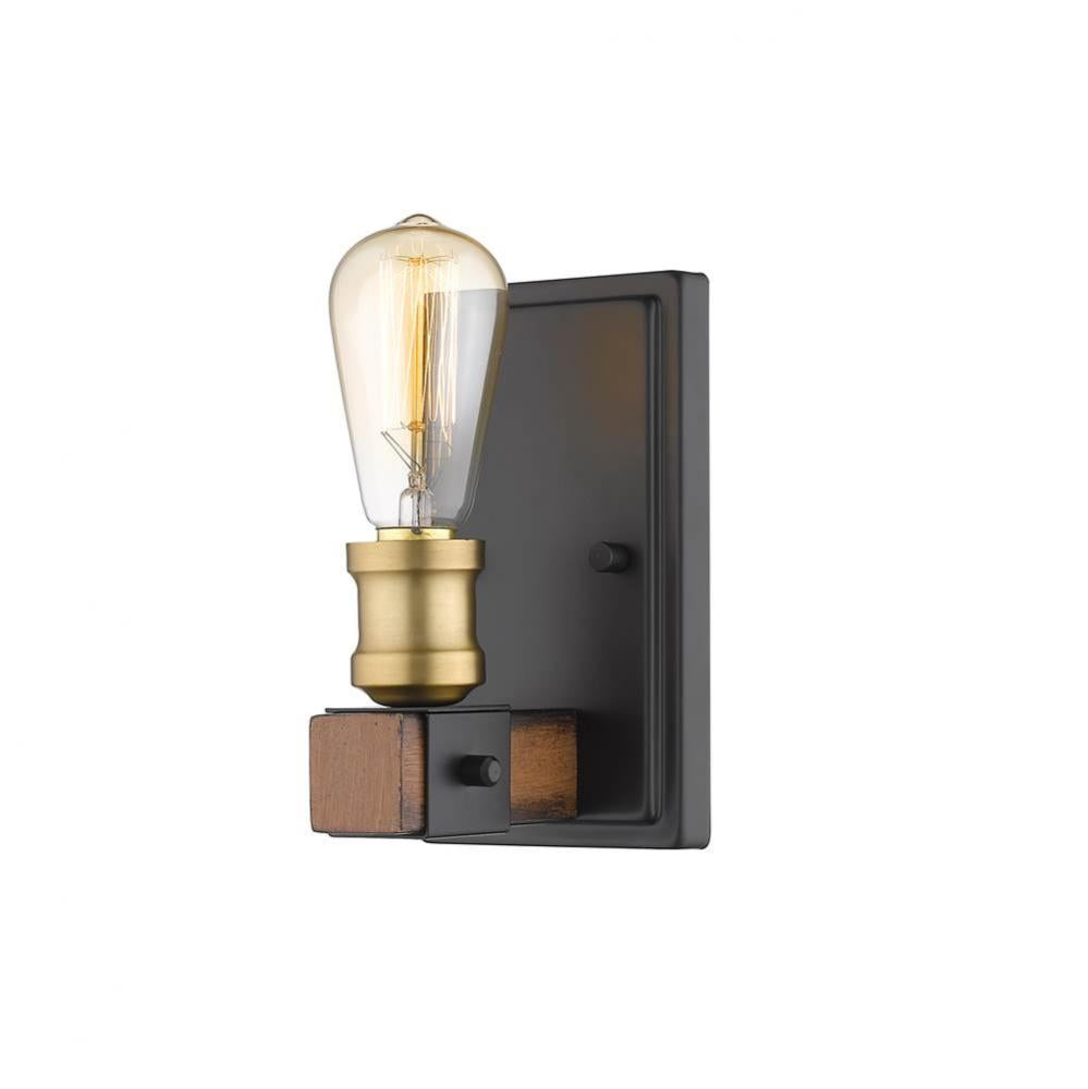 Z-Lite Lighting WOOD 472-1S-RM Sconce - Rust