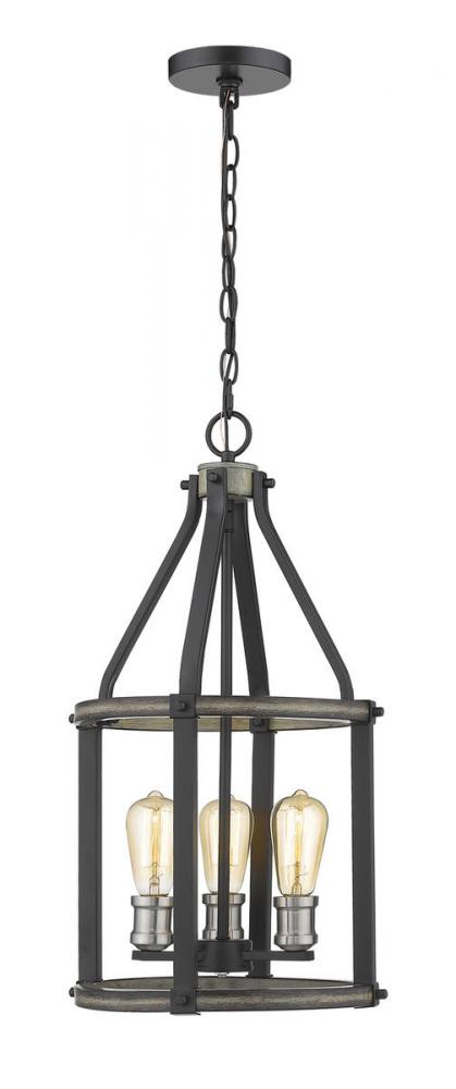 Z-Lite Lighting 472-3P-ABB Pendant Restoration - Ashen Barnboard