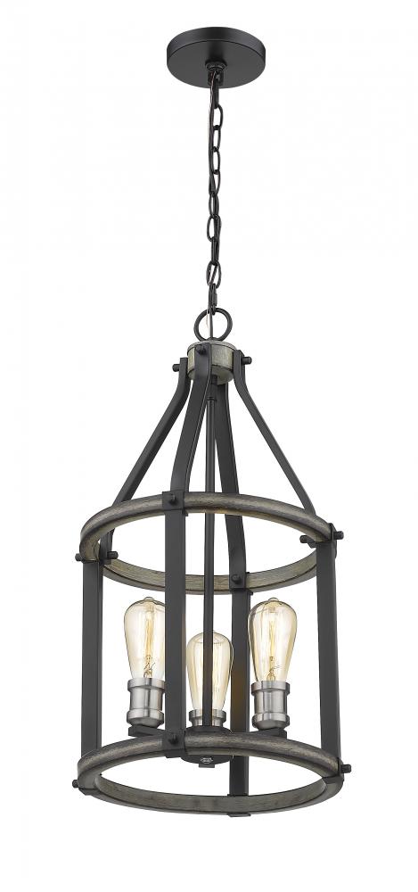 Z-Lite Lighting 472-3P-ABB Pendant Restoration - Ashen Barnboard