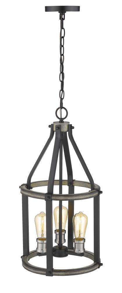 Z-Lite Lighting 472-3P-ABB Pendant Restoration - Ashen Barnboard