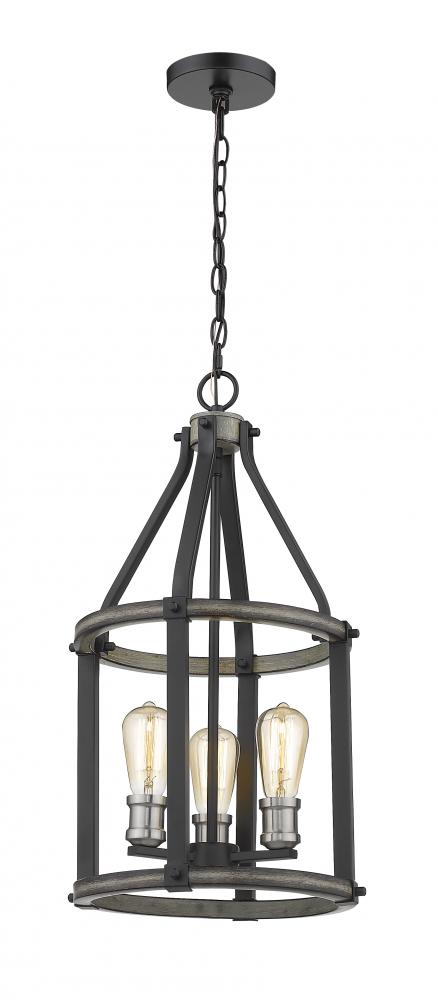 Z-Lite Lighting 472-3P-ABB Pendant Restoration - Ashen Barnboard