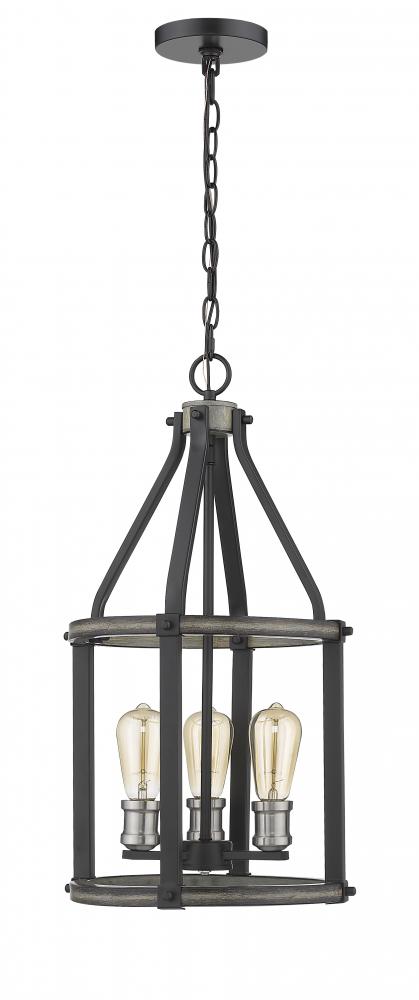 Z-Lite Lighting 472-3P-ABB Pendant Restoration - Ashen Barnboard