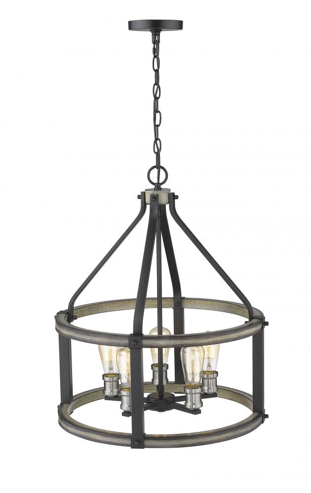 Z-Lite Lighting 472-5D-ABB Chandelier Restoration - Ashen Barnboard