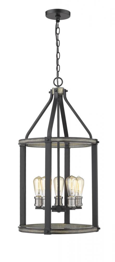 Z-Lite Lighting 472-5P-ABB Chandelier Restoration - Ashen Barnboard