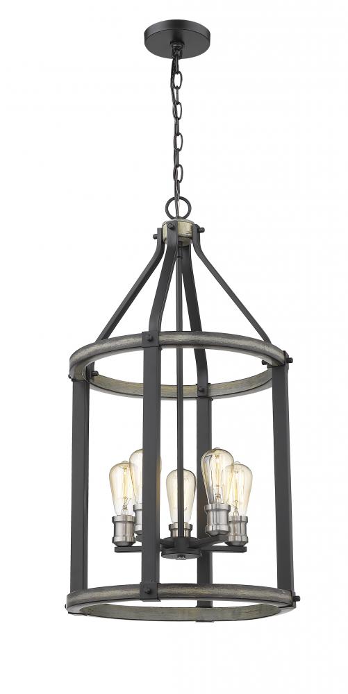 Z-Lite Lighting 472-5P-ABB Chandelier Restoration - Ashen Barnboard