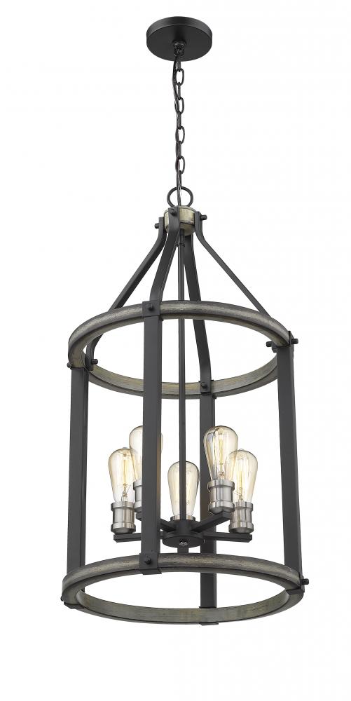 Z-Lite Lighting 472-5P-ABB Chandelier Restoration - Ashen Barnboard