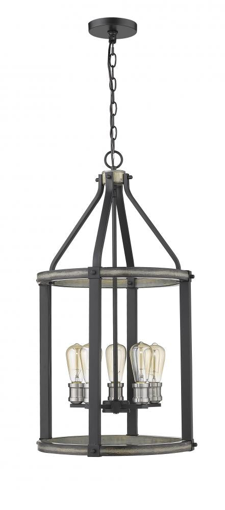 Z-Lite Lighting 472-5P-ABB Chandelier Restoration - Ashen Barnboard