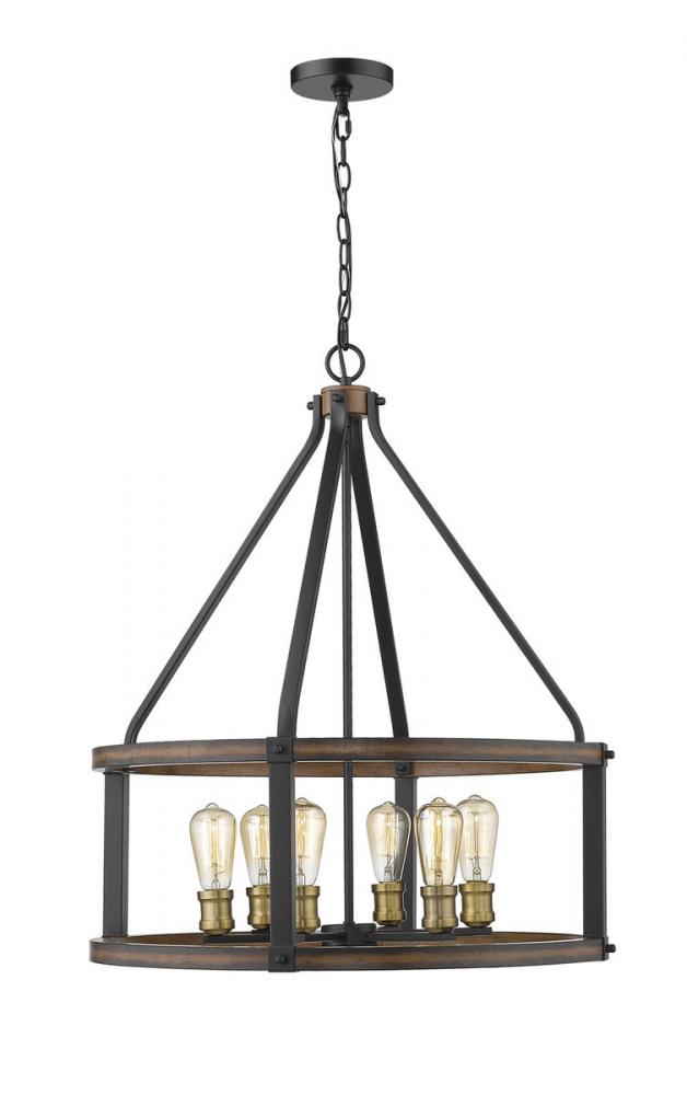 Z-Lite Lighting 472-6D-RM Chandelier Restoration - Brown