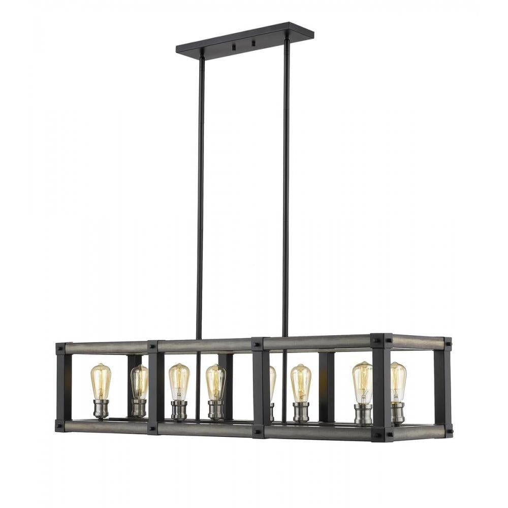 8 Light Linear Chandelier