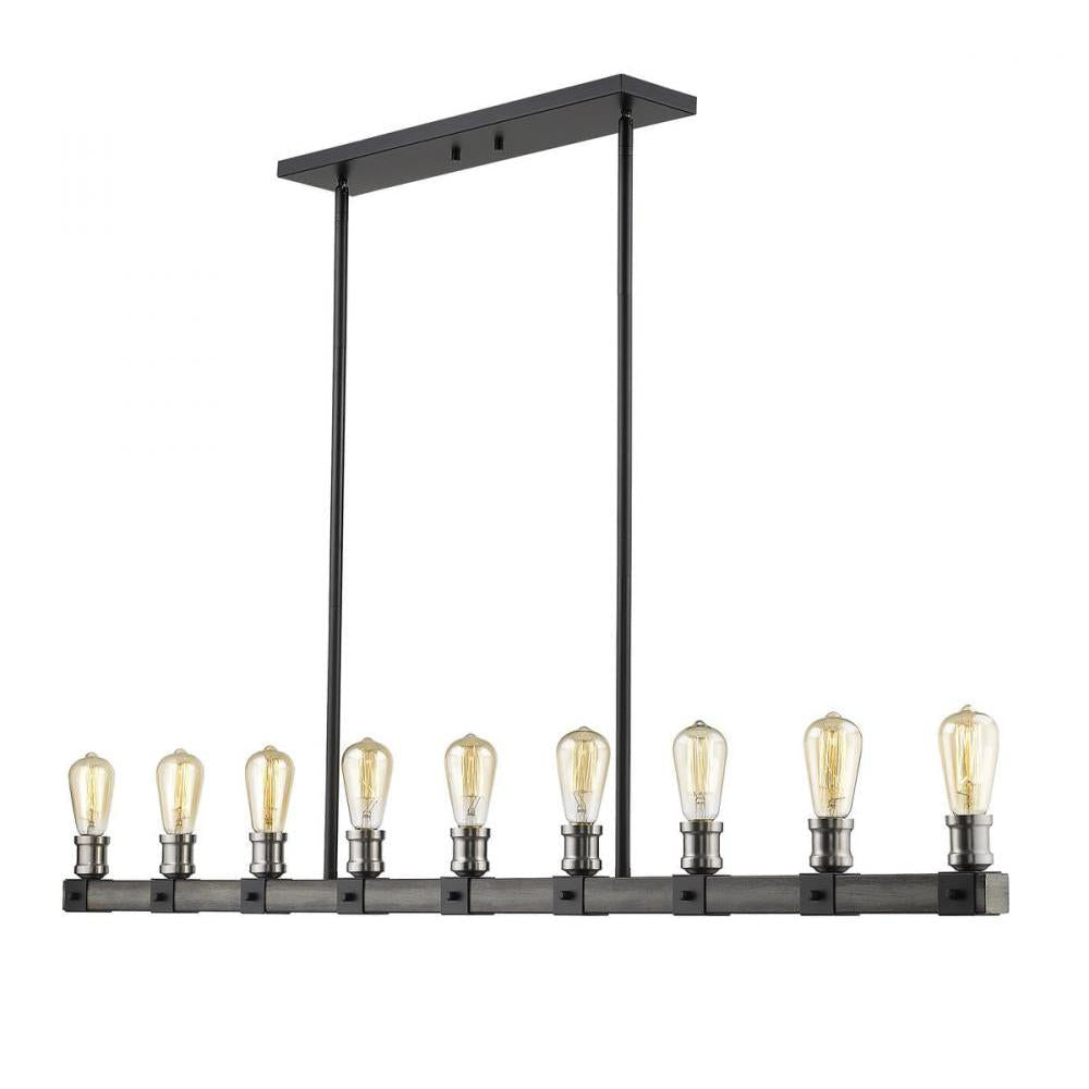 9 Light Linear Chandelier