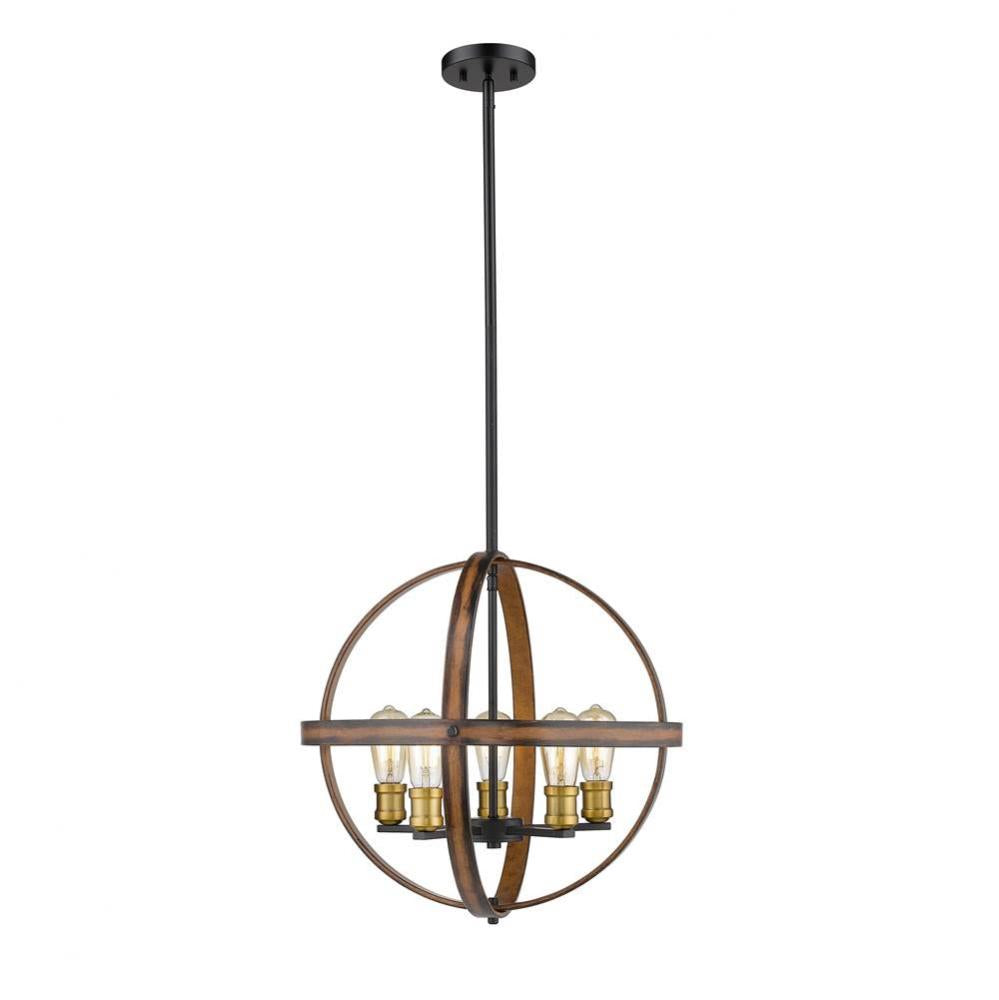 Z-Lite Lighting WOOD 472B20-RM Pendant - Rust