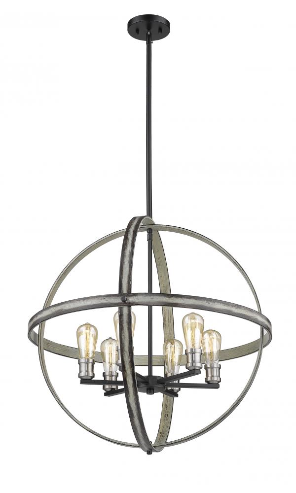 Z-Lite Lighting 472B26-ABB Chandelier Restoration - Ashen Barnboard