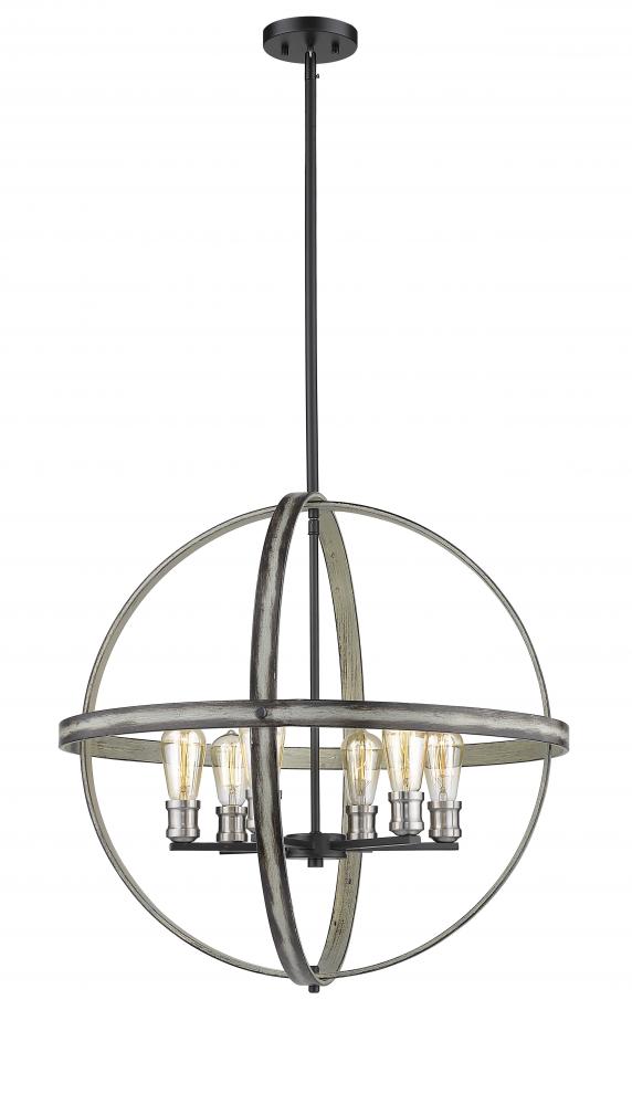 Z-Lite Lighting 472B26-ABB Chandelier Restoration - Ashen Barnboard