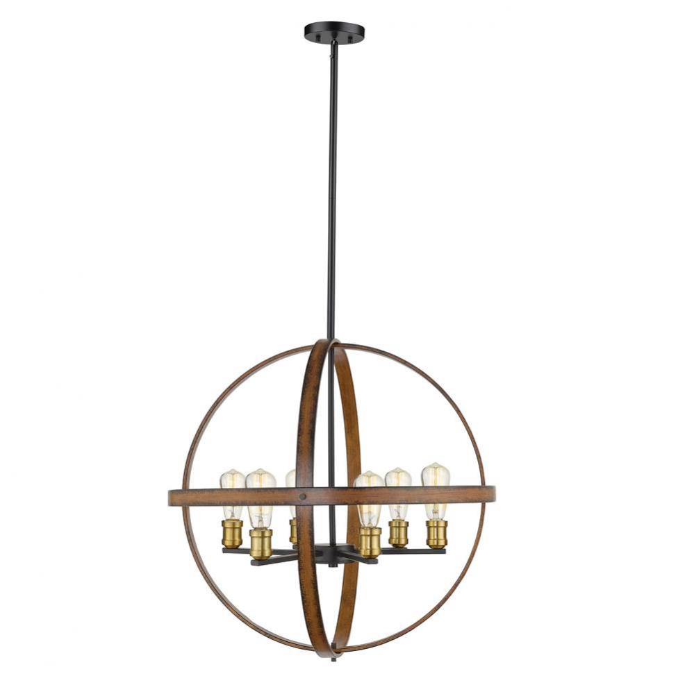 Z-Lite Lighting WOOD 472B26-RM Pendant - Rust