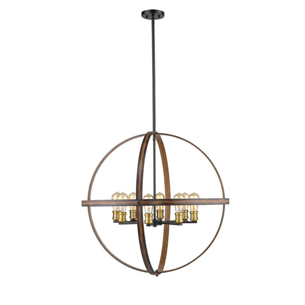 Z-Lite Lighting WOOD 472B32-RM Pendant - Rust