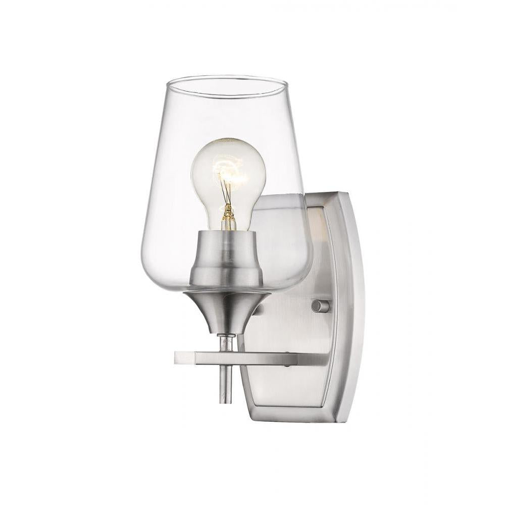 1 Light Wall Sconce-Clear