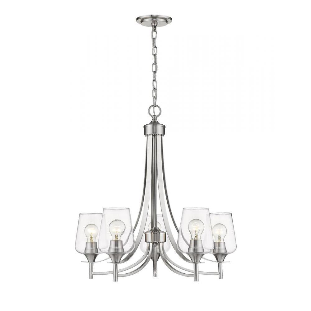 5 Light Chandelier-Clear