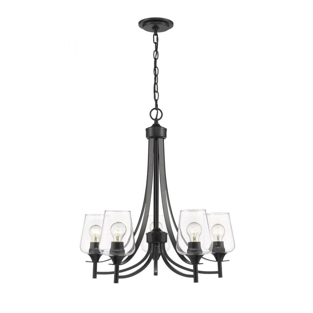 5 Light Chandelier-Clear