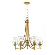 5 Light Chandelier-Clear