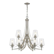 9 Light Chandelier-Clear