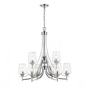 9 Light Chandelier-Clear