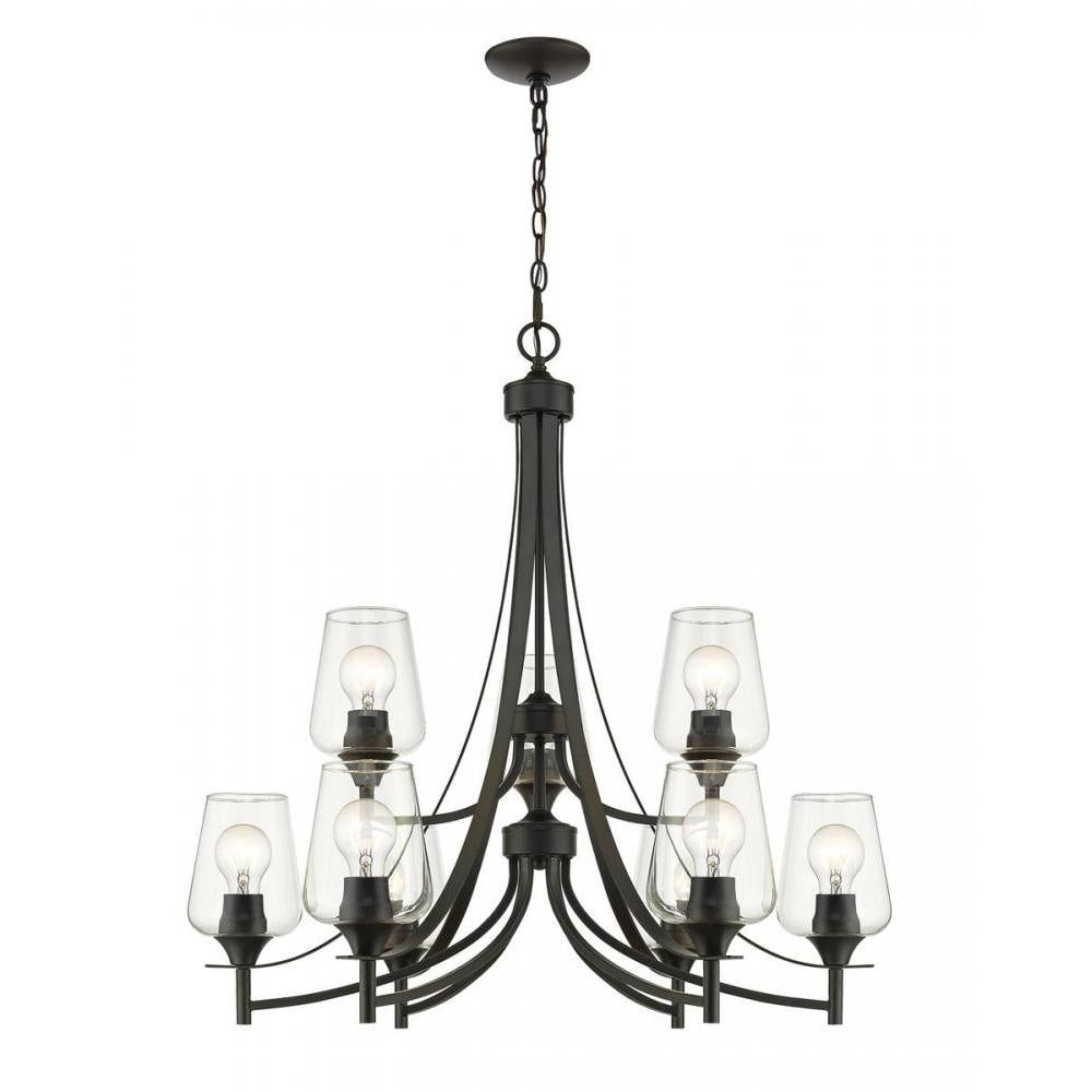 9 Light Chandelier-Clear