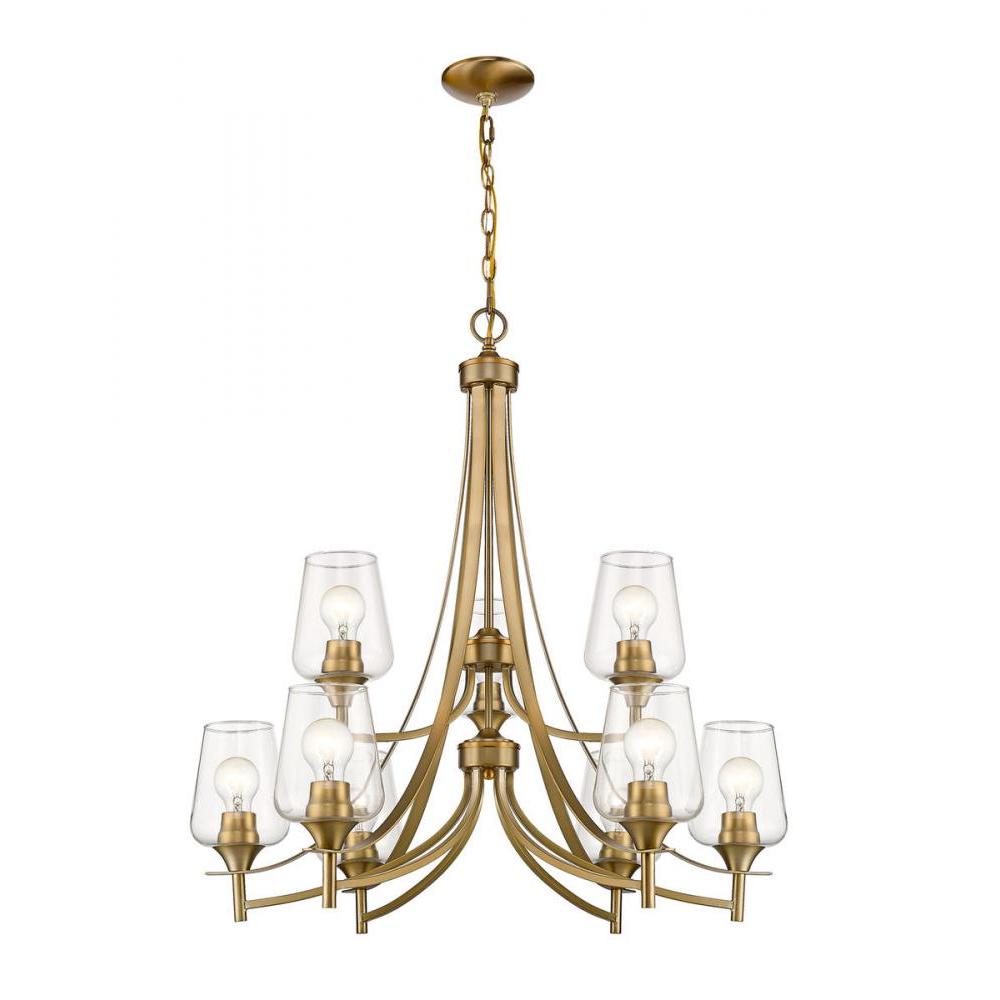 9 Light Chandelier-Clear