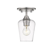 1 Light Flush Mount Light-Clear